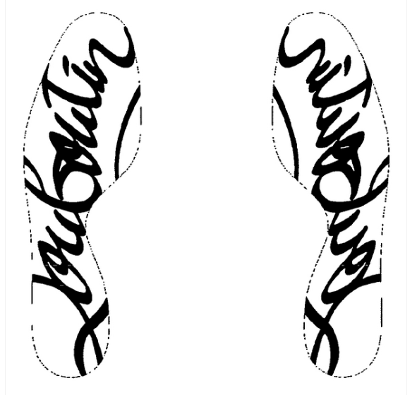 Зображувальна ТМ Louboutin у вигляді принта на підошві одягу